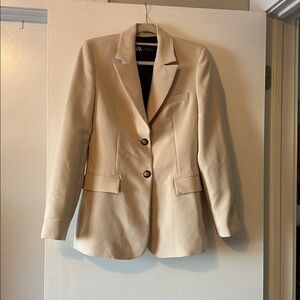 Zara Beige Blazer with Button Detail